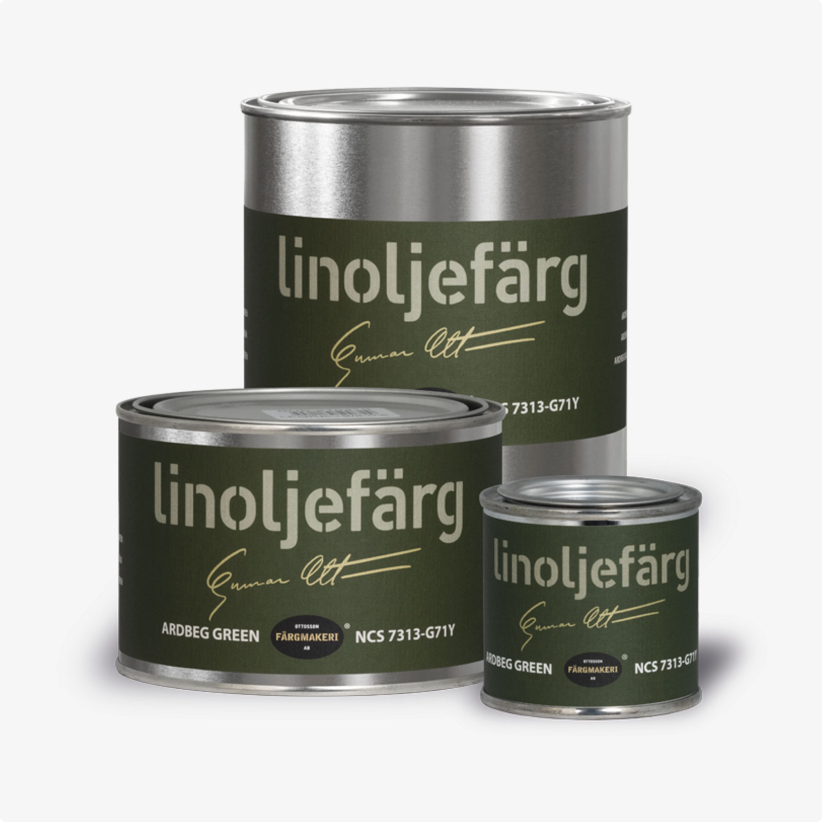 LINOLJEFÄRG ARDBEG GREEN, flera varianter - 2