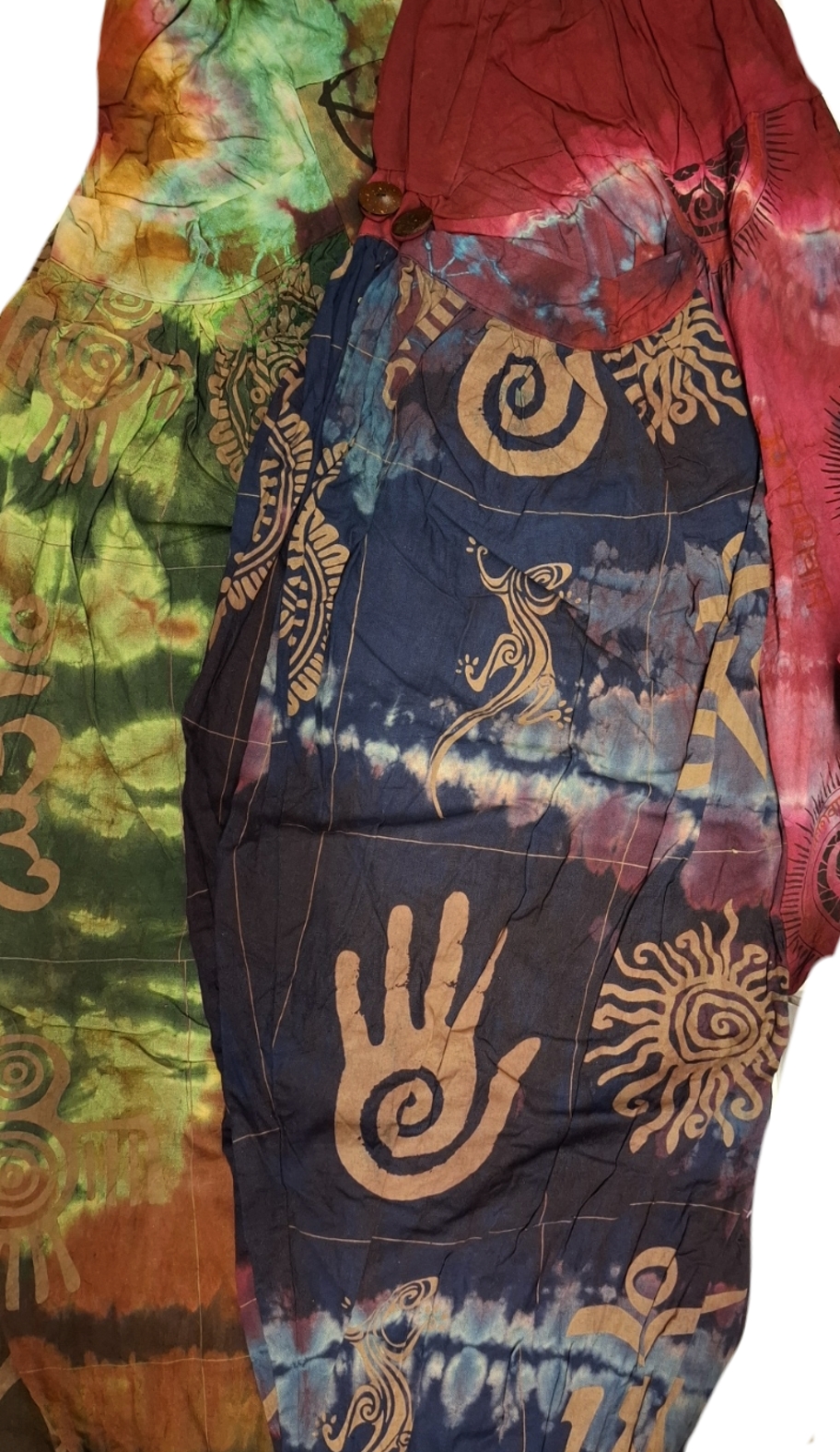  Batik Haremsbyxor med Värld Symboler, Native - 2