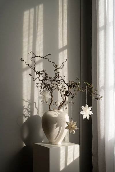 White Advent star/star - Paper - Paper star - 15 cm - White - 4