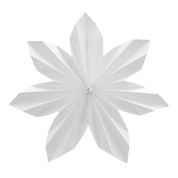 White Advent star/star - Paper - Paper star - 20 cm - 7