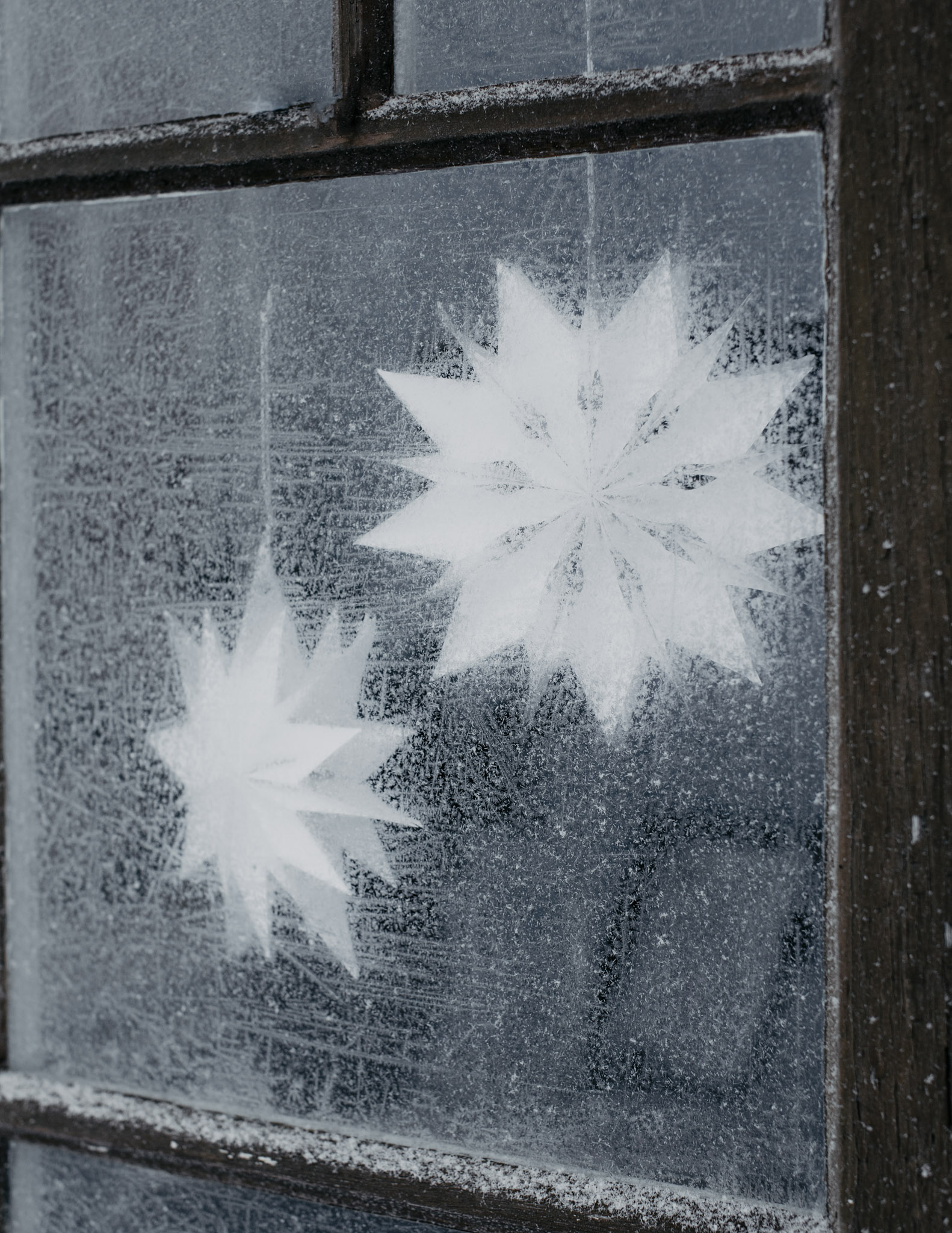 White Advent star/star - Paper - Paper star - 20 cm - 7