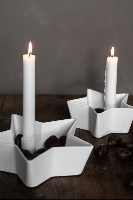 Lidatorp Candle Holder - Star - White - 21x21 cm - 7