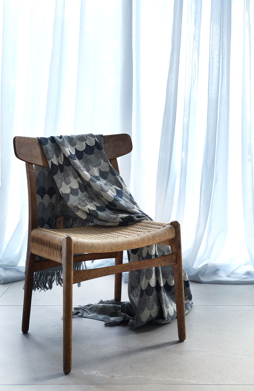 Pläd Nagano Denimblå - 3