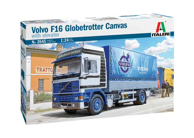 Volvo F16 Globetrotter kapellflak m bakgavellift, 1/24