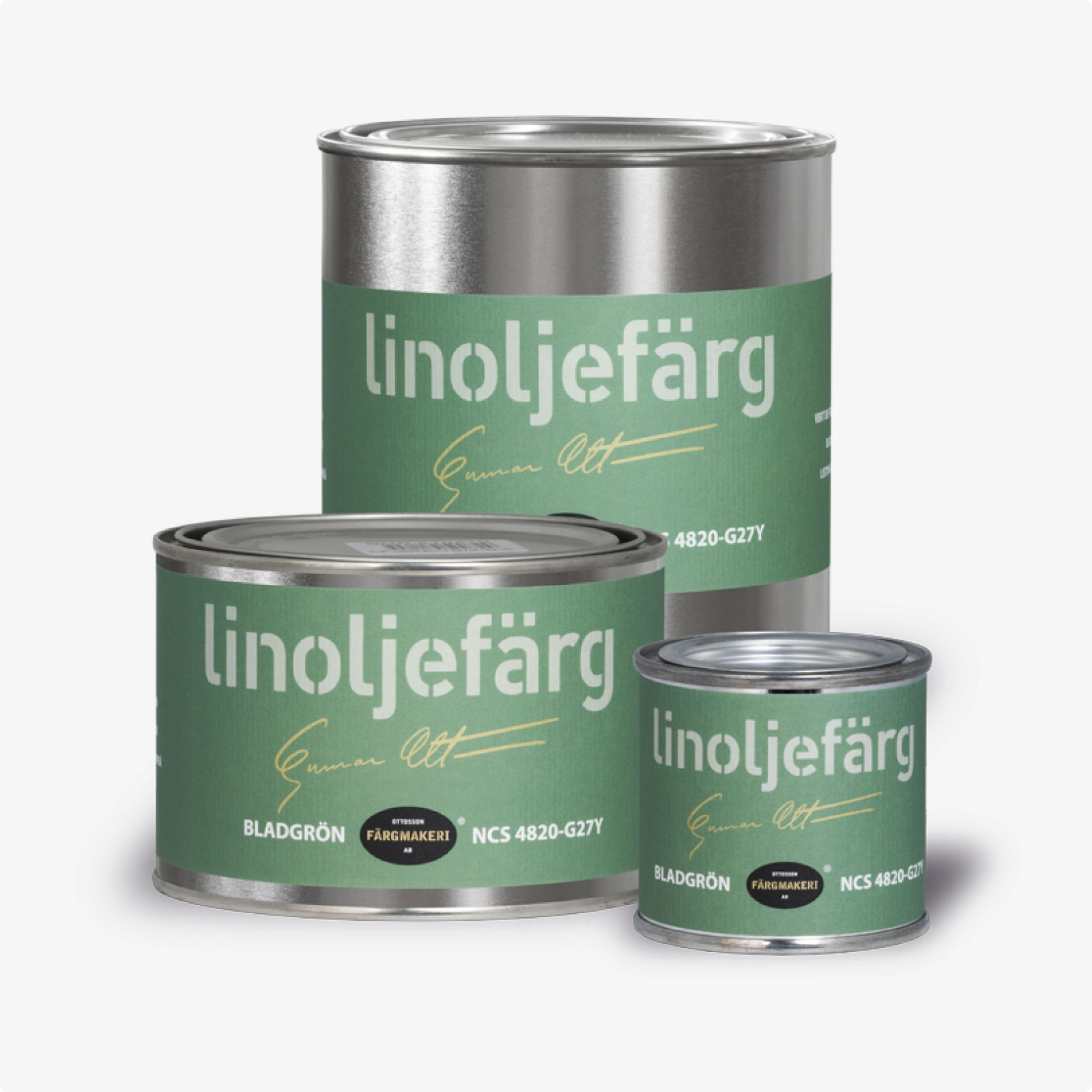 LINOLJEFÄRG BLADGRÖN, flera varianter - 2