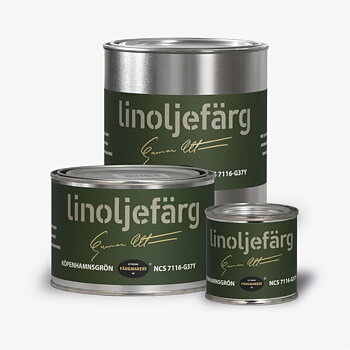 LINOLJEFÄRG KÖPENHAMNSGRÖN, flera varianter