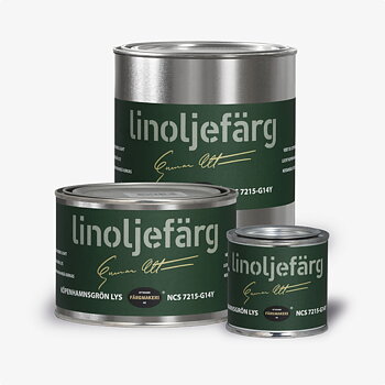 LINOLJEFÄRG KÖPENHAMNSGRÖN LYS, flera varianter