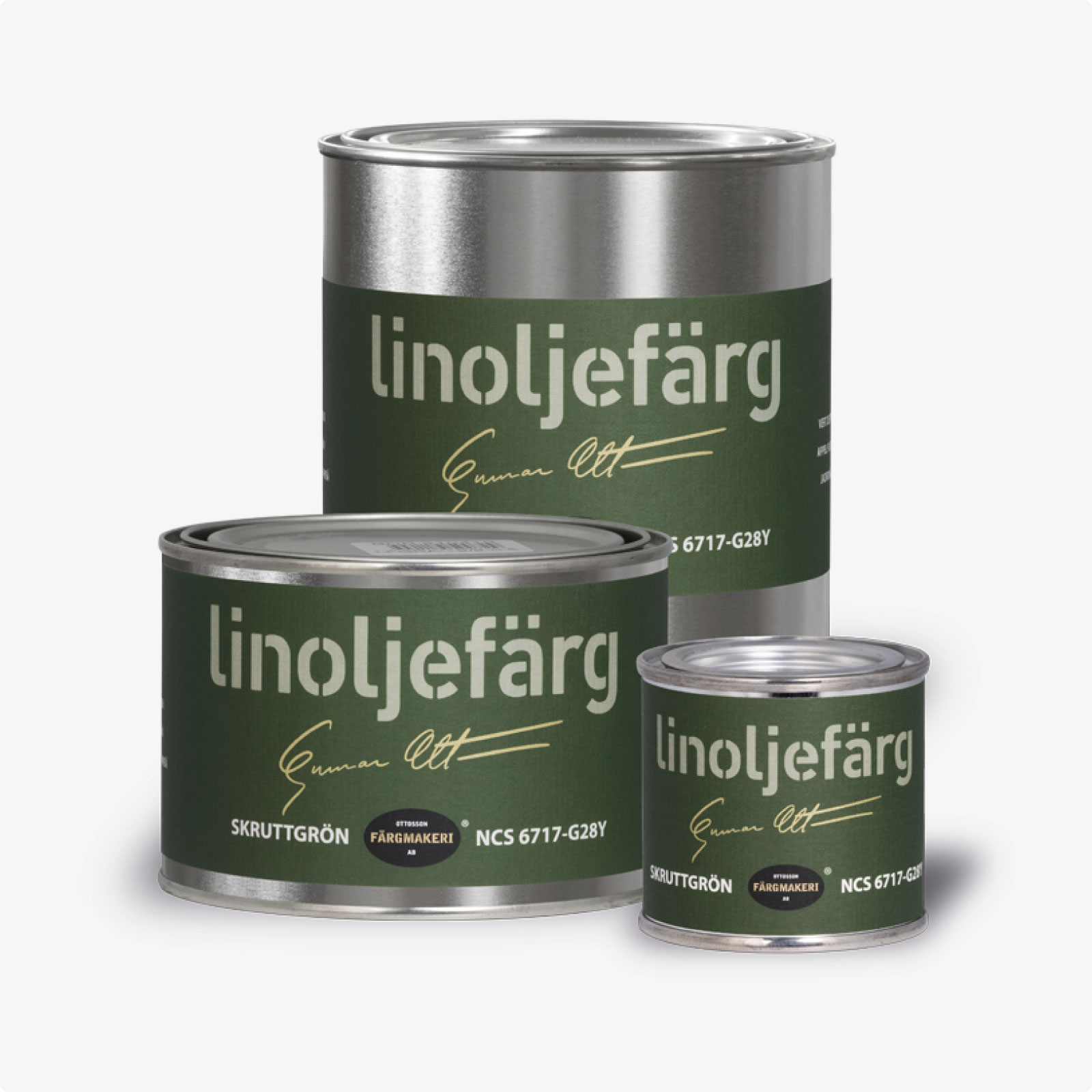 LINOLJEFÄRG SKRUTTGRÖN, flera varianter - 2