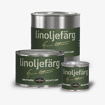 LINOLJEFÄRG SKRUTTGRÖN, flera varianter