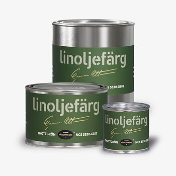 LINOLJEFÄRG THOTTGRÖN, flera varianter