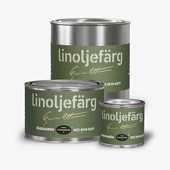LINOLJEFÄRG ÖVEDSGRÖN, flera varianter