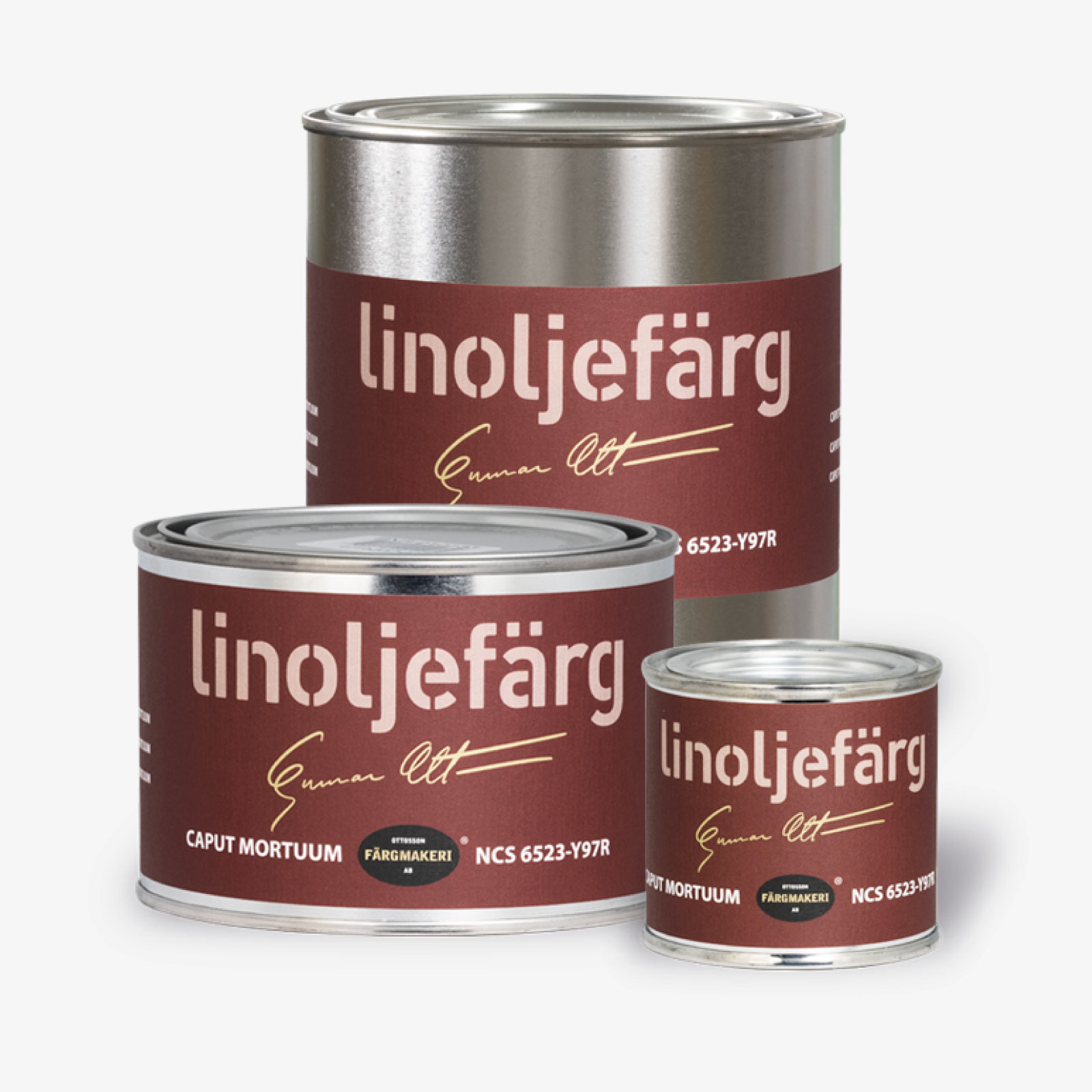LINOLJEFÄRG CAPUT MORTUUM, flera varianter - 2