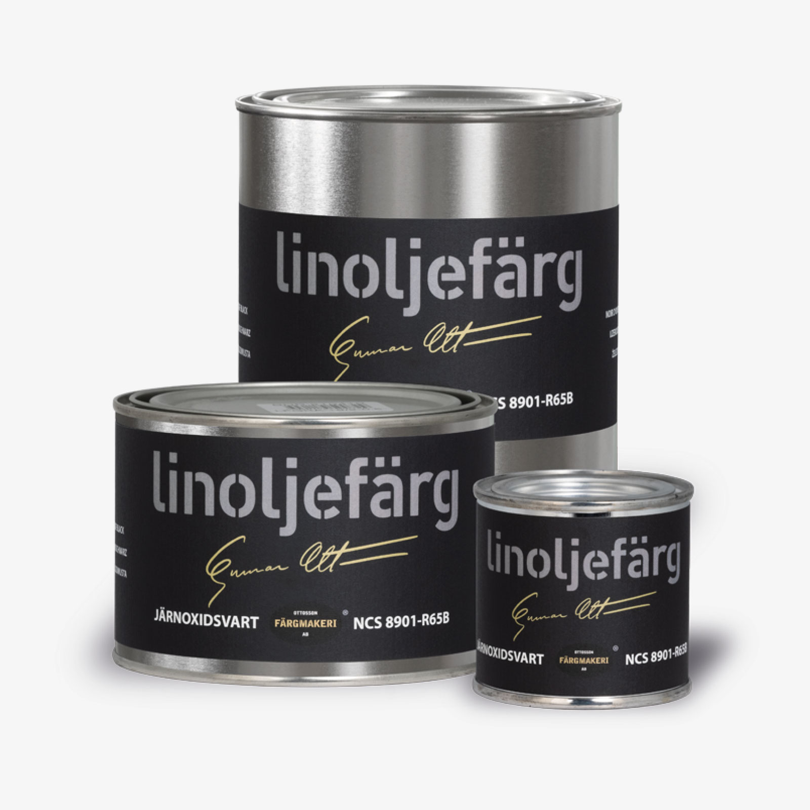 LINOLJEFÄRG JÄRNOXIDSVART 1A-4950, flera varianter - 2