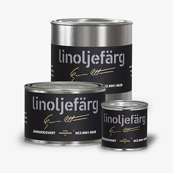 LINOLJEFÄRG JÄRNOXIDSVART 1A-4950, flera varianter