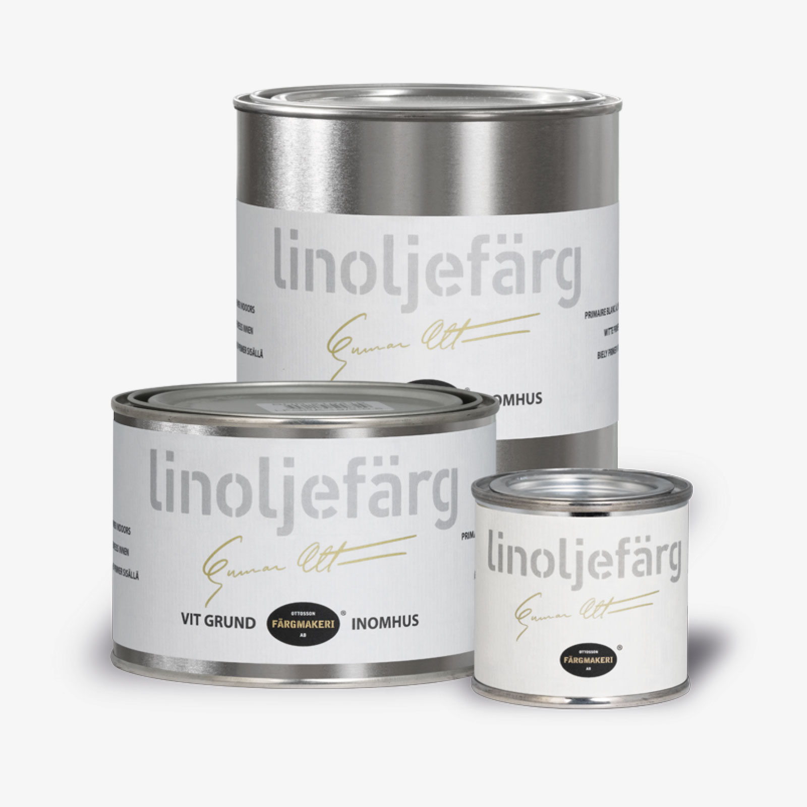 LINOLJEFÄRG VIT GRUND, flera varianter - 2