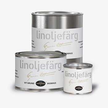 LINOLJEFÄRG VIT GRUND, flera varianter
