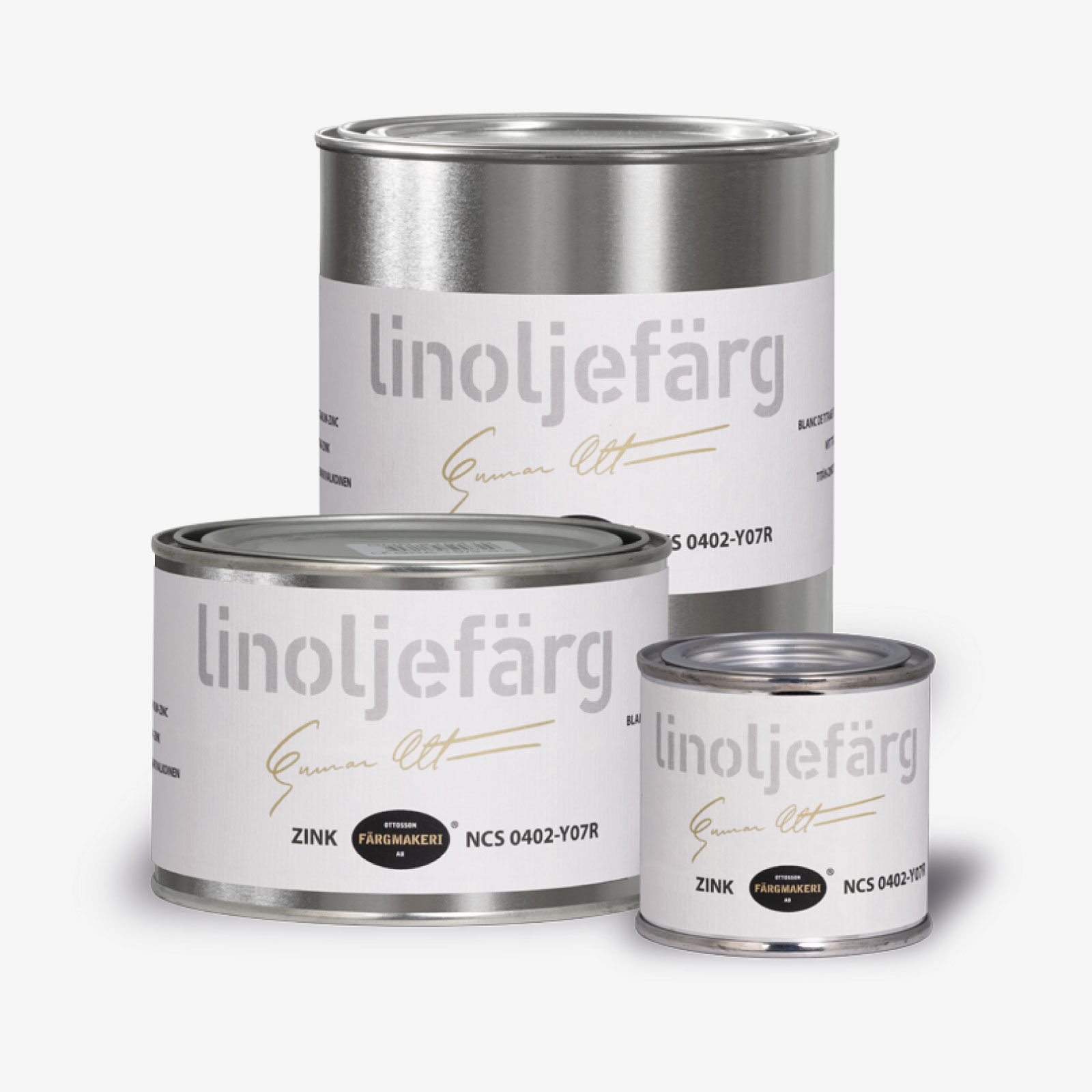 LINOLJEFÄRG ZINKVIT, flera varianter - 2