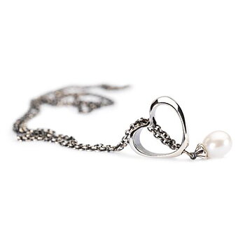Trollbeads Fantasy vit pärla halsband