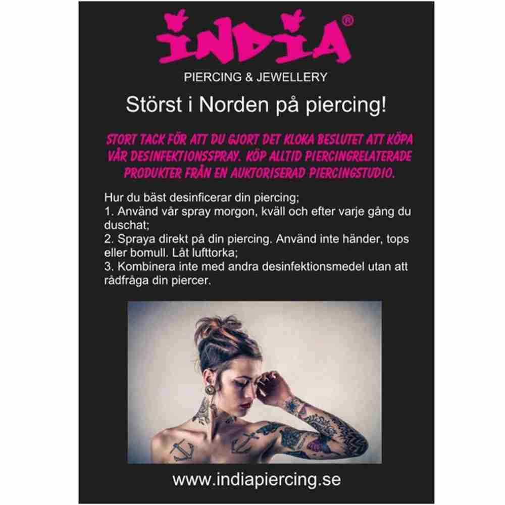 Kolloidalt silverspray för eftervård av piercing