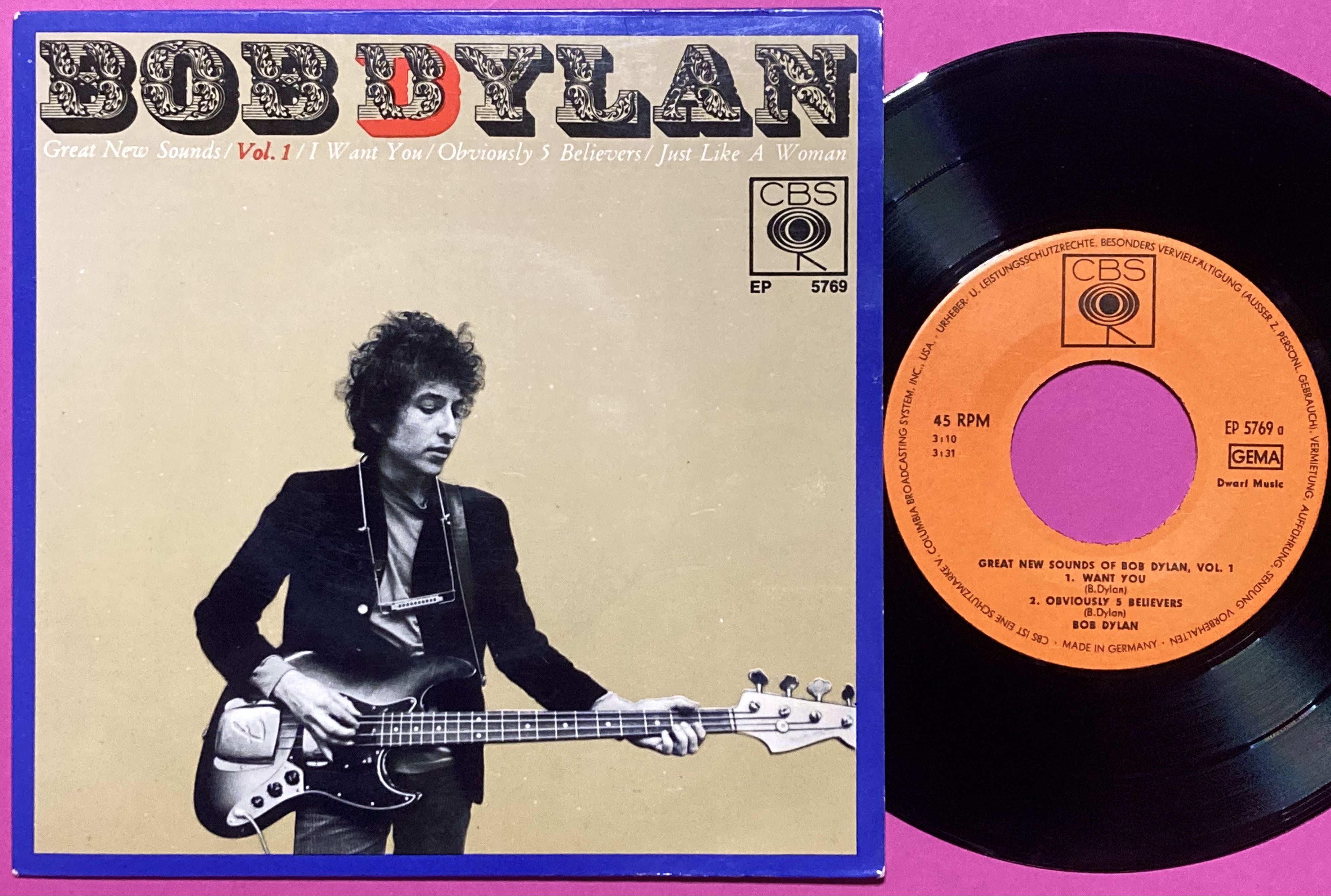 BOB DYLAN - Great new sounds Vol 1 - Ger EP 1966