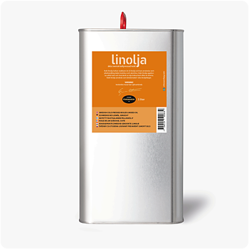 KOKT LINOLJA 5 L, svensk kallpressad