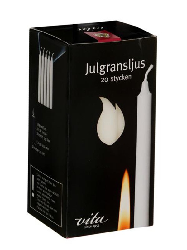 Julgransljus 20-pack Vit
