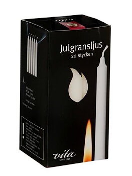 Julgransljus 20-pack Vit