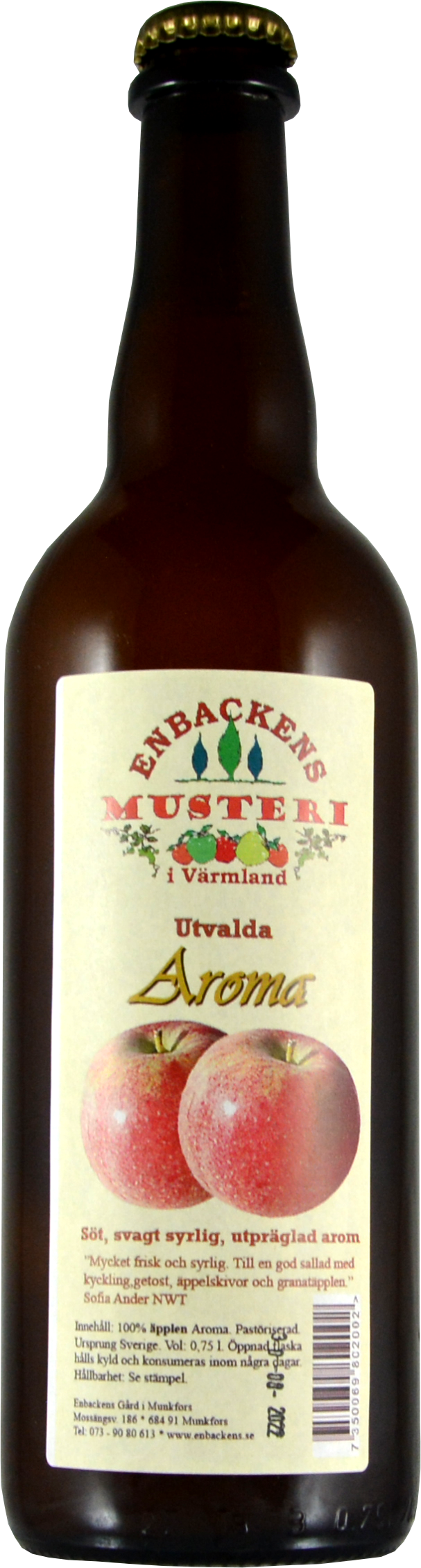 Aroma utvald äppelmust 0,75 liter