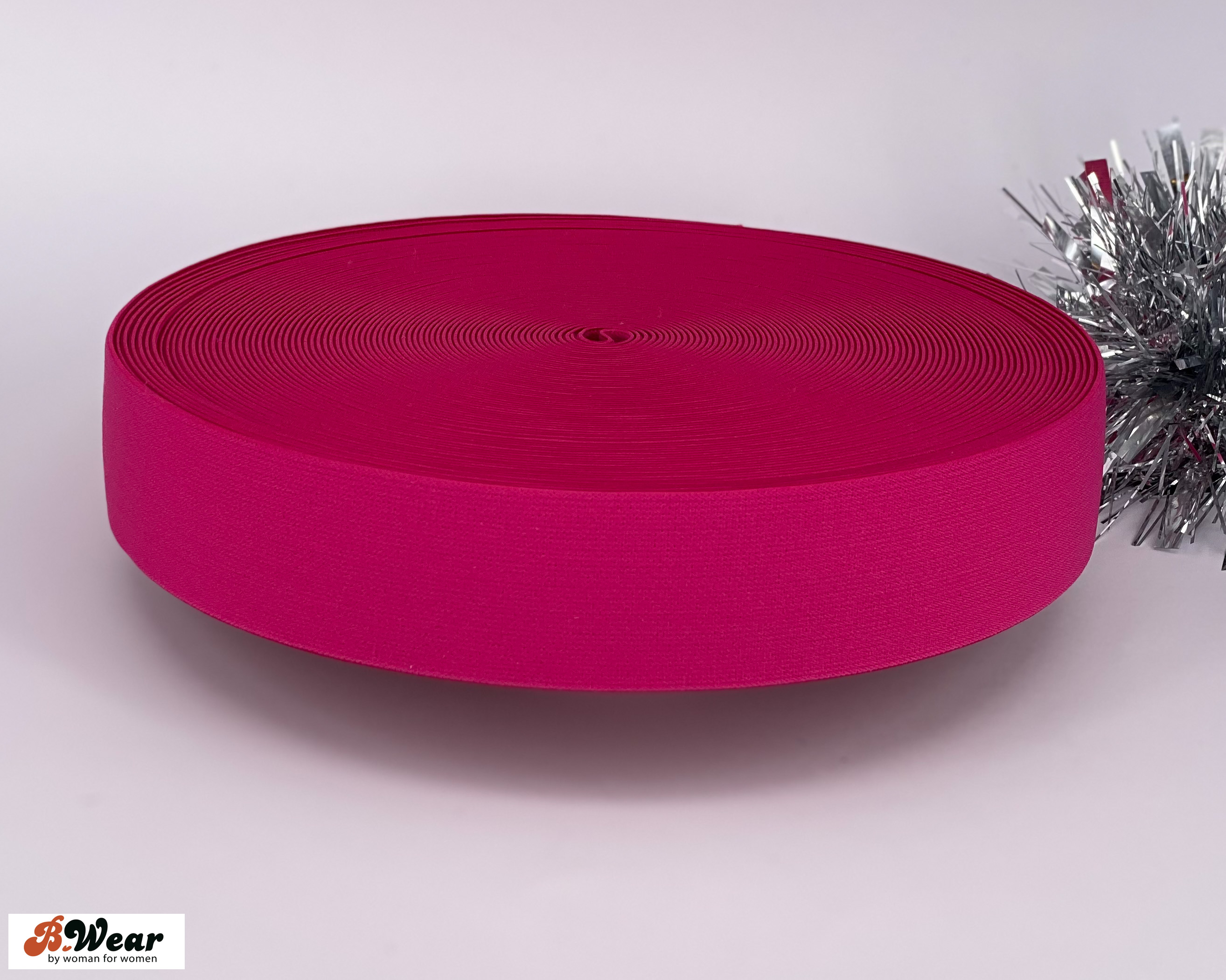 40 mm bred resår - Fuchsia  - 2