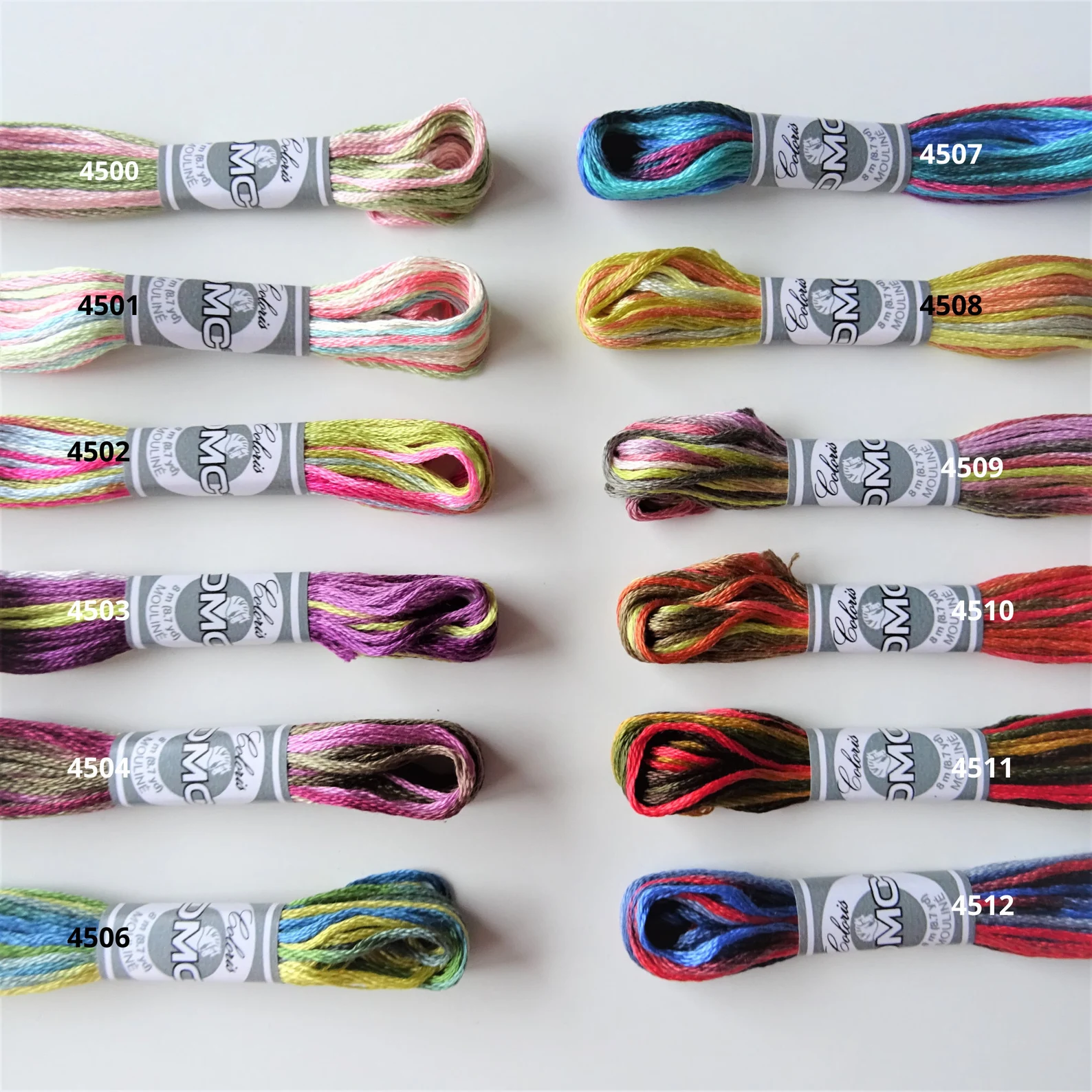 DMC Moulinegarn Coloris som skiftar i färg!