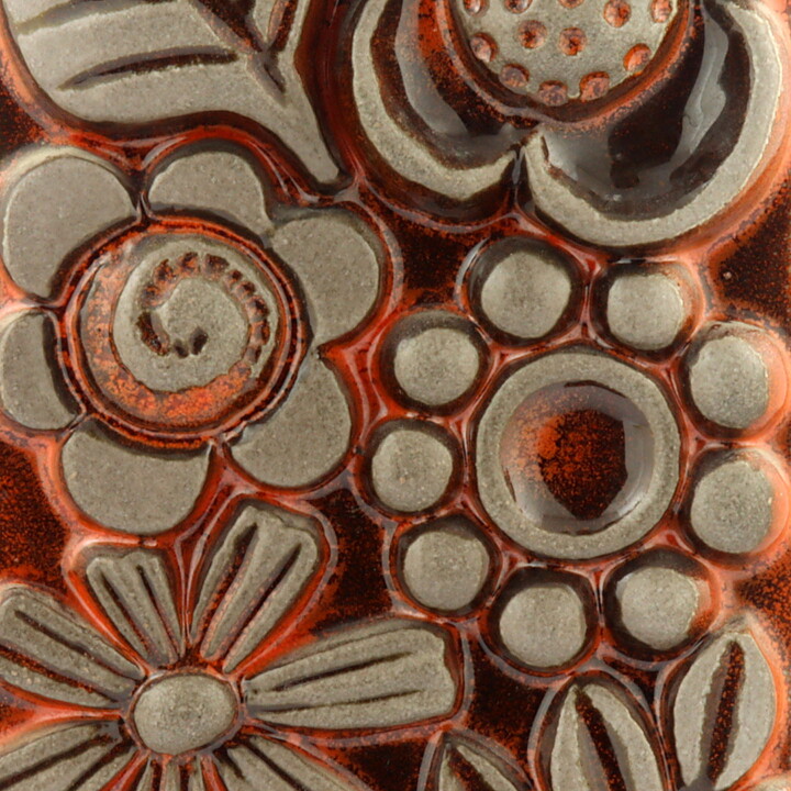 Berit Ternell (Fleur 1970) Orange Flower Wall Plaque 30 cm 