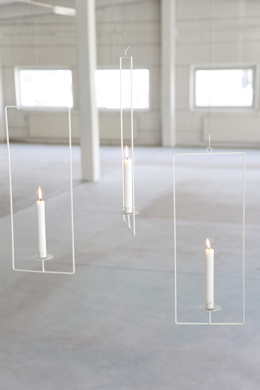 Torpa - Light ring - Hanging candle holder - White - Rectangle - 2