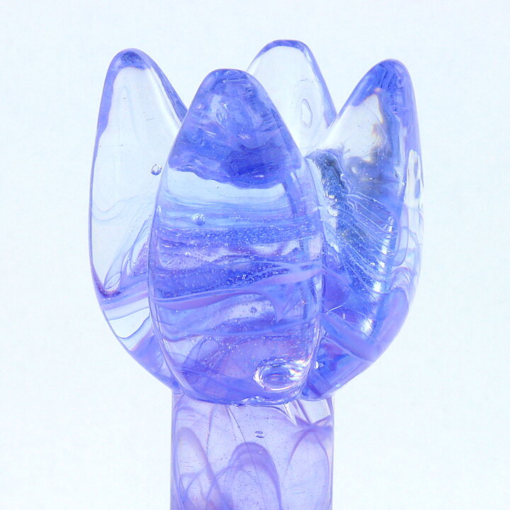 Ulrica Hydman Vallien (Flower Power 2007) Purple Tulip Sculpture 17 cm