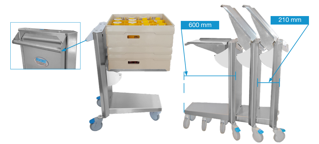 Korgdispenservagn med kapacitet ca. 6 korgar - 2
