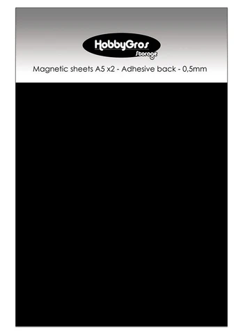HobbyGros Storage "Magnetic Sheets A5 (2 pcs) - Adhesive Back"