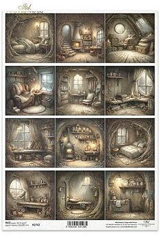 Collage med  musens rum