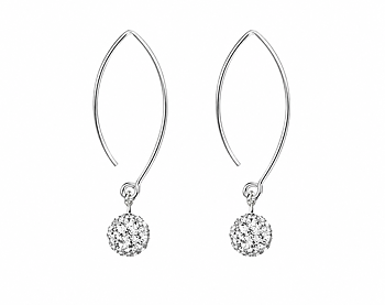 Earrings crystals Sterling Silver