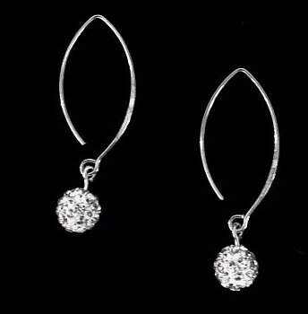 Örhängen Kristaller  Sterling silver