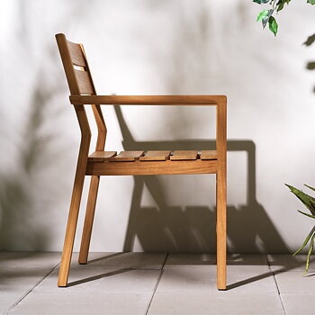 Delia Teak karmstol Brafab
