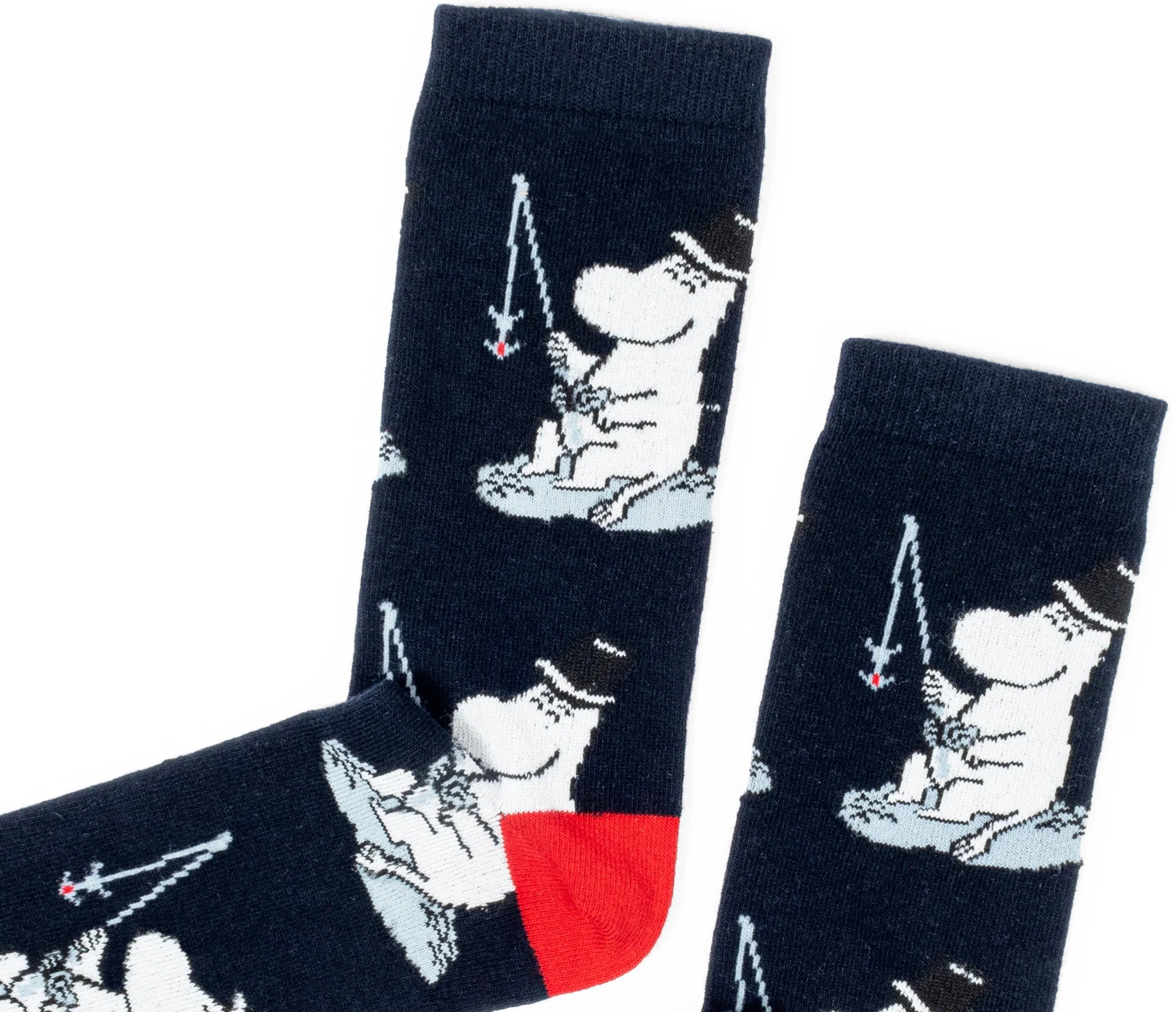 Moomin men socks - Moominpappa, black with red details - 2