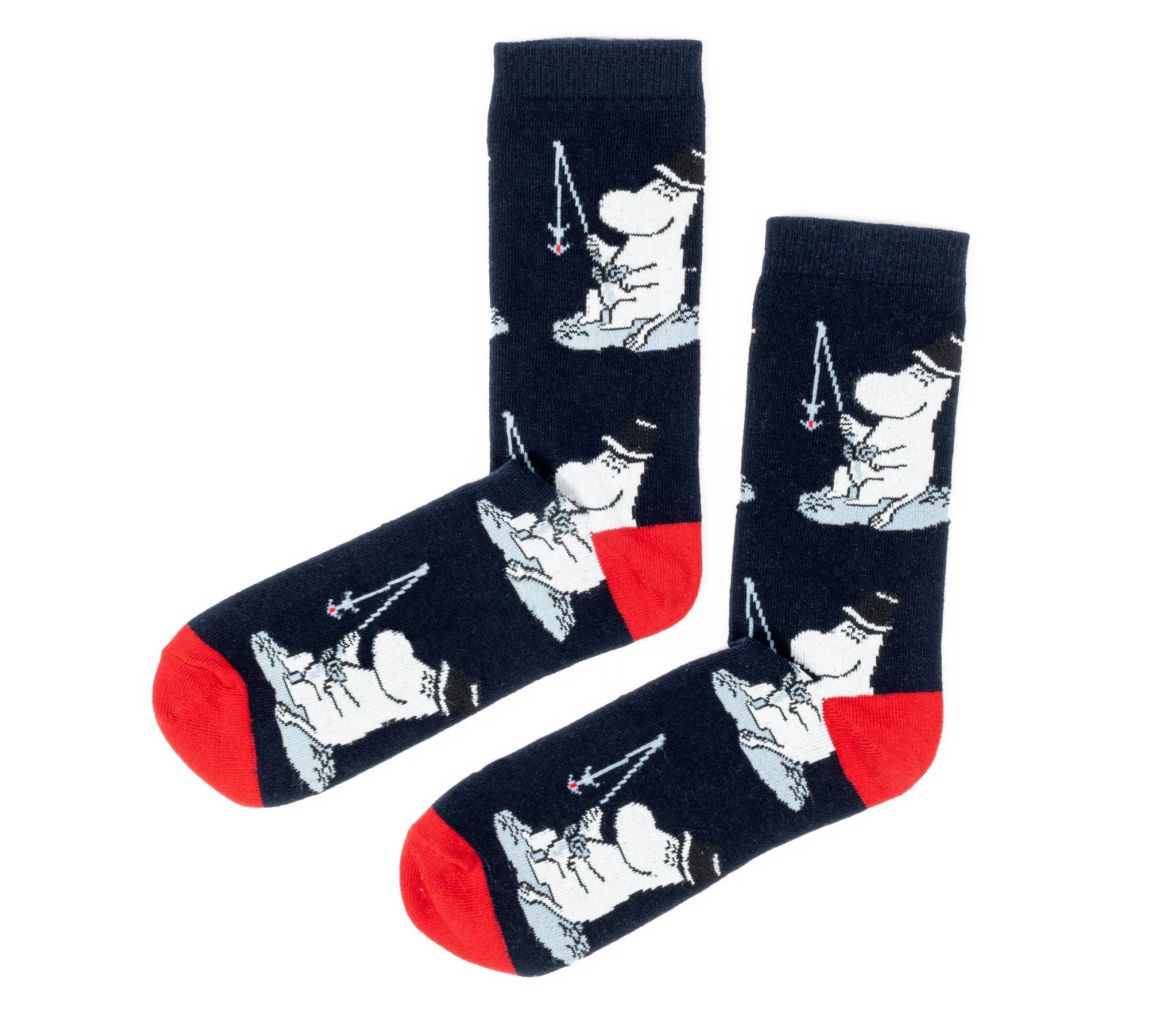 Moomin men socks - Moominpappa, black with red details