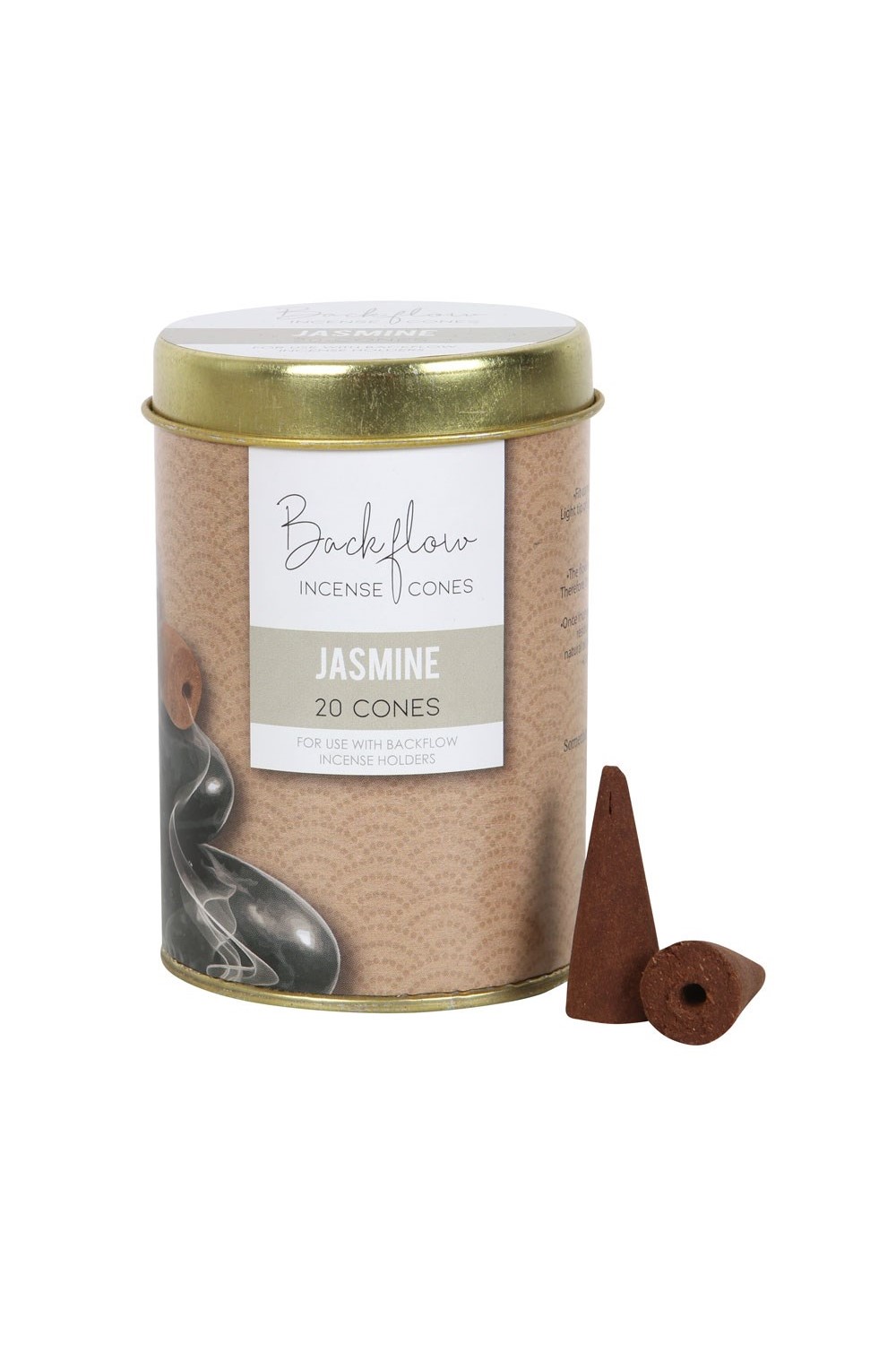 Backflow Jumbo Rökelsekoner i Burk, Jasmine