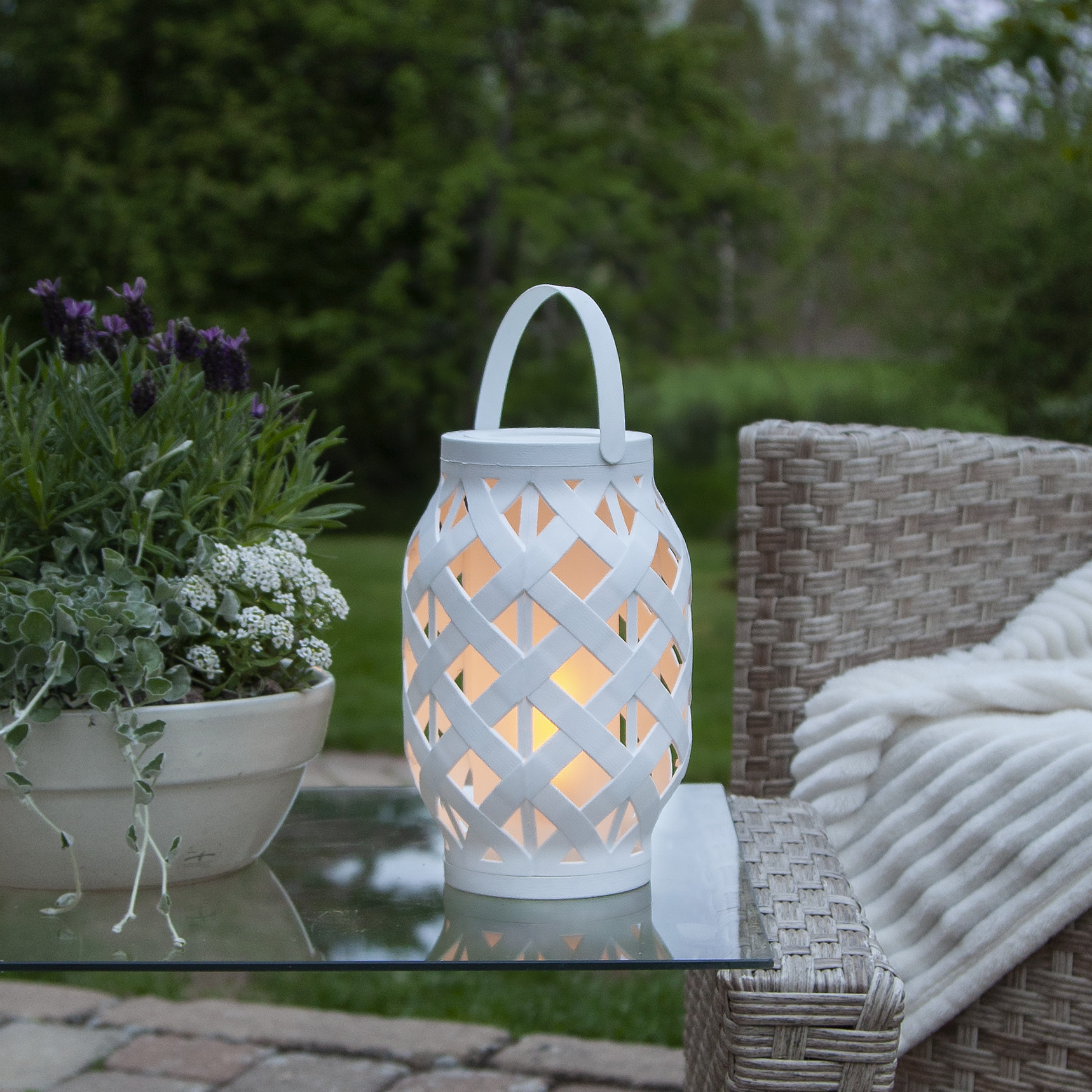 Lantern Flame - White - 23x15 cm - 2