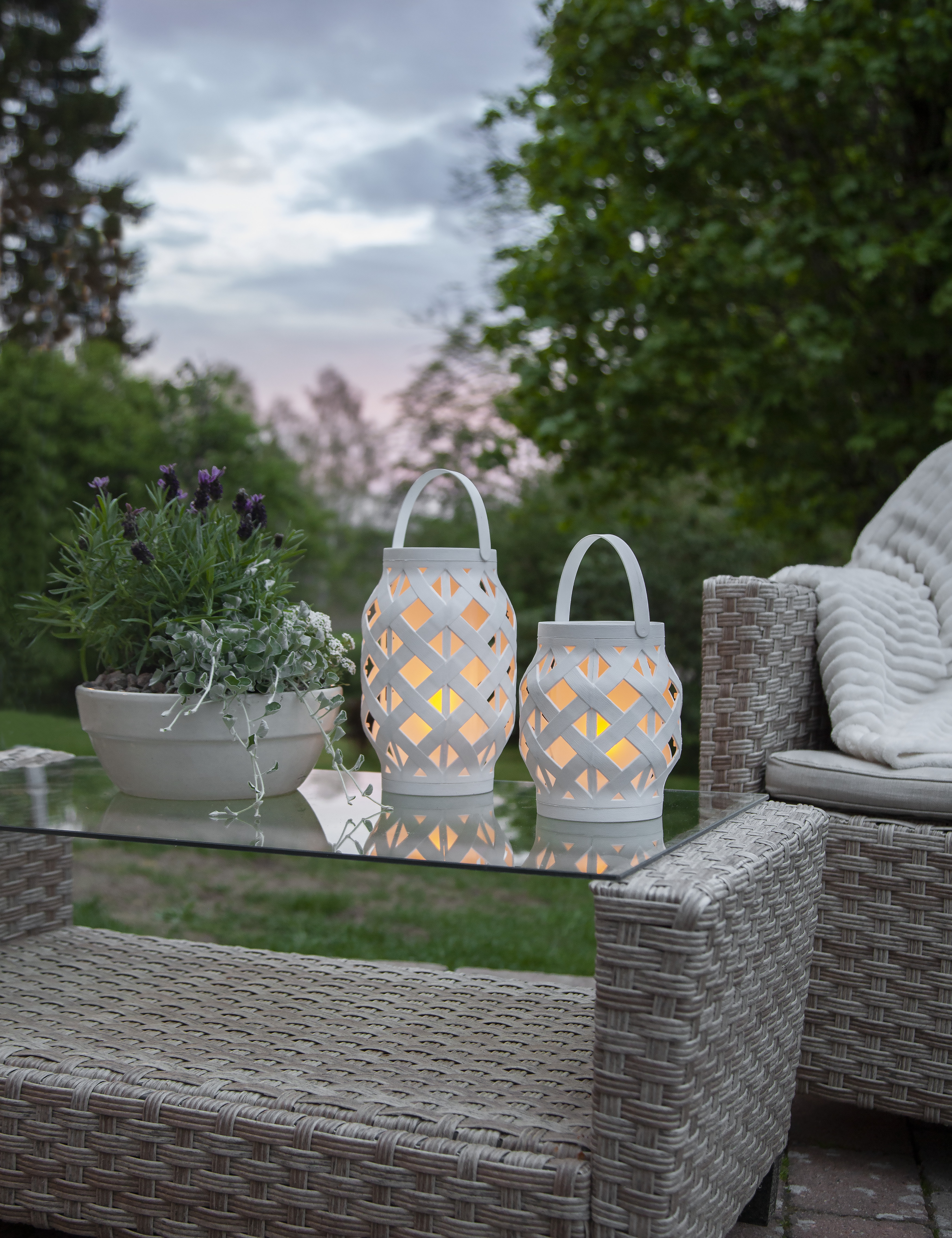 Lantern Flame - White - 23x15 cm - 3