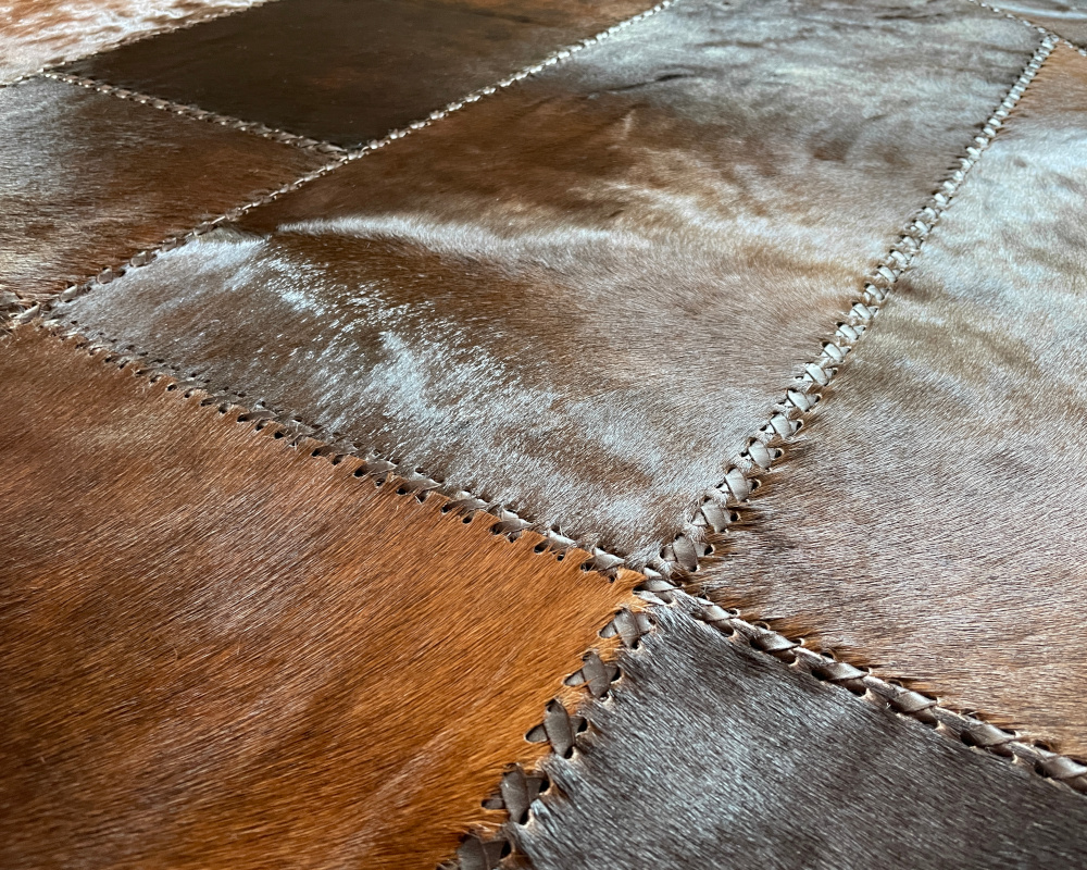 Kuhfell Teppich Patchwork 140 x 200 cm
