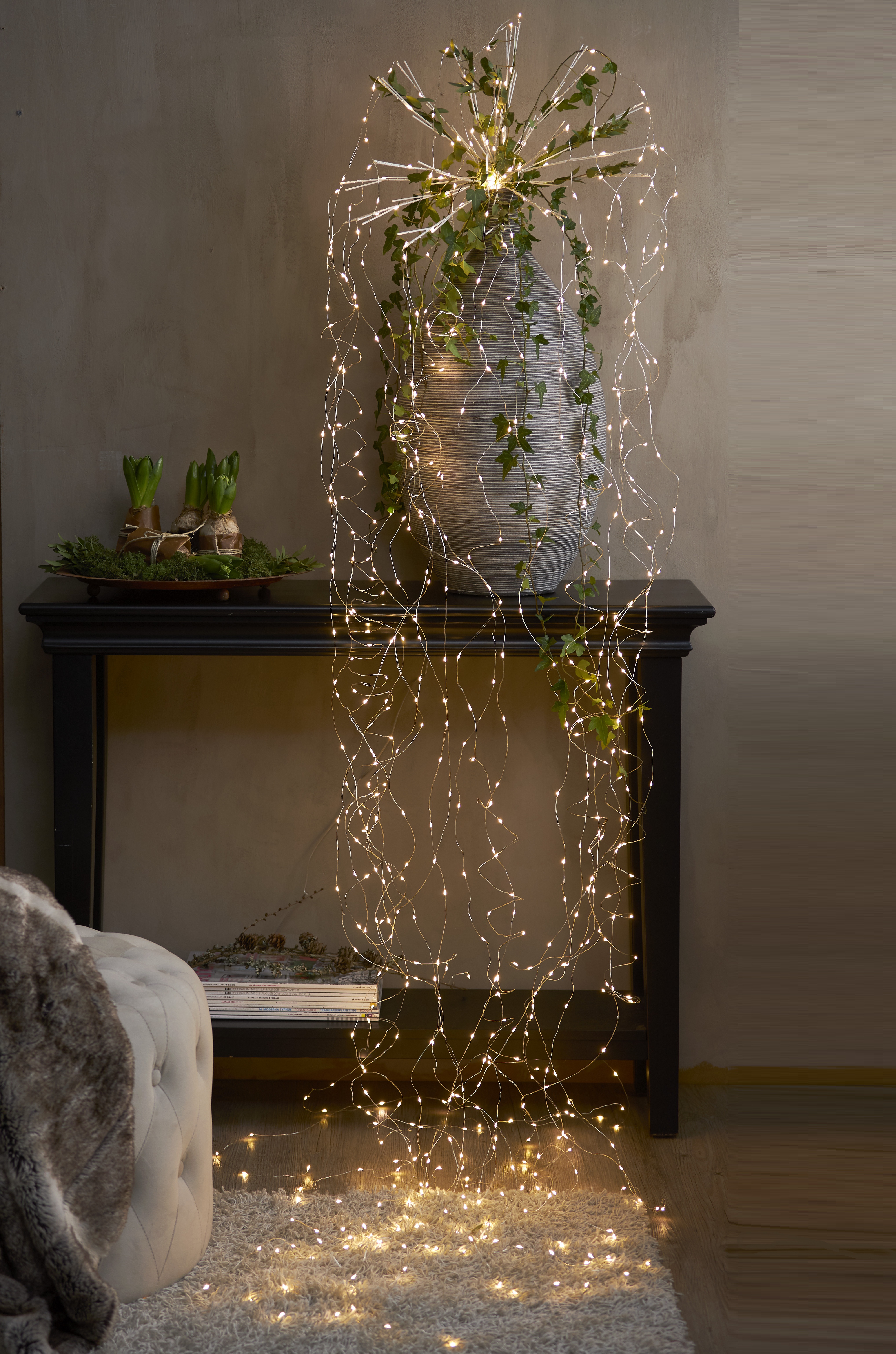 Light string Dew Drop Warm white 600 lights 45x320 cm 20 strings - 3