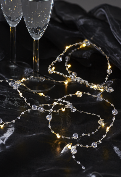 String of lights with beads - Dew drop - 190 cm