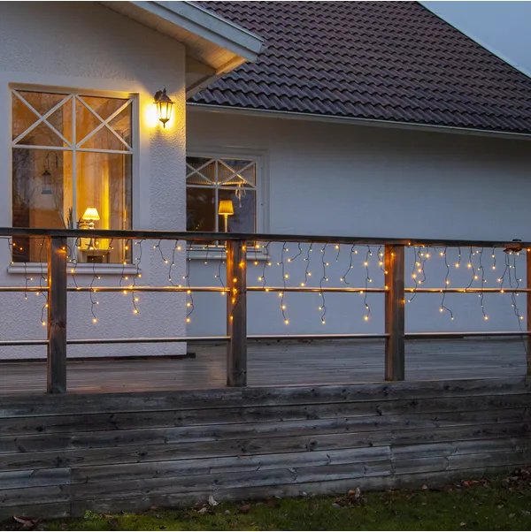Icicle string lights Golden Warm White - 24 metres