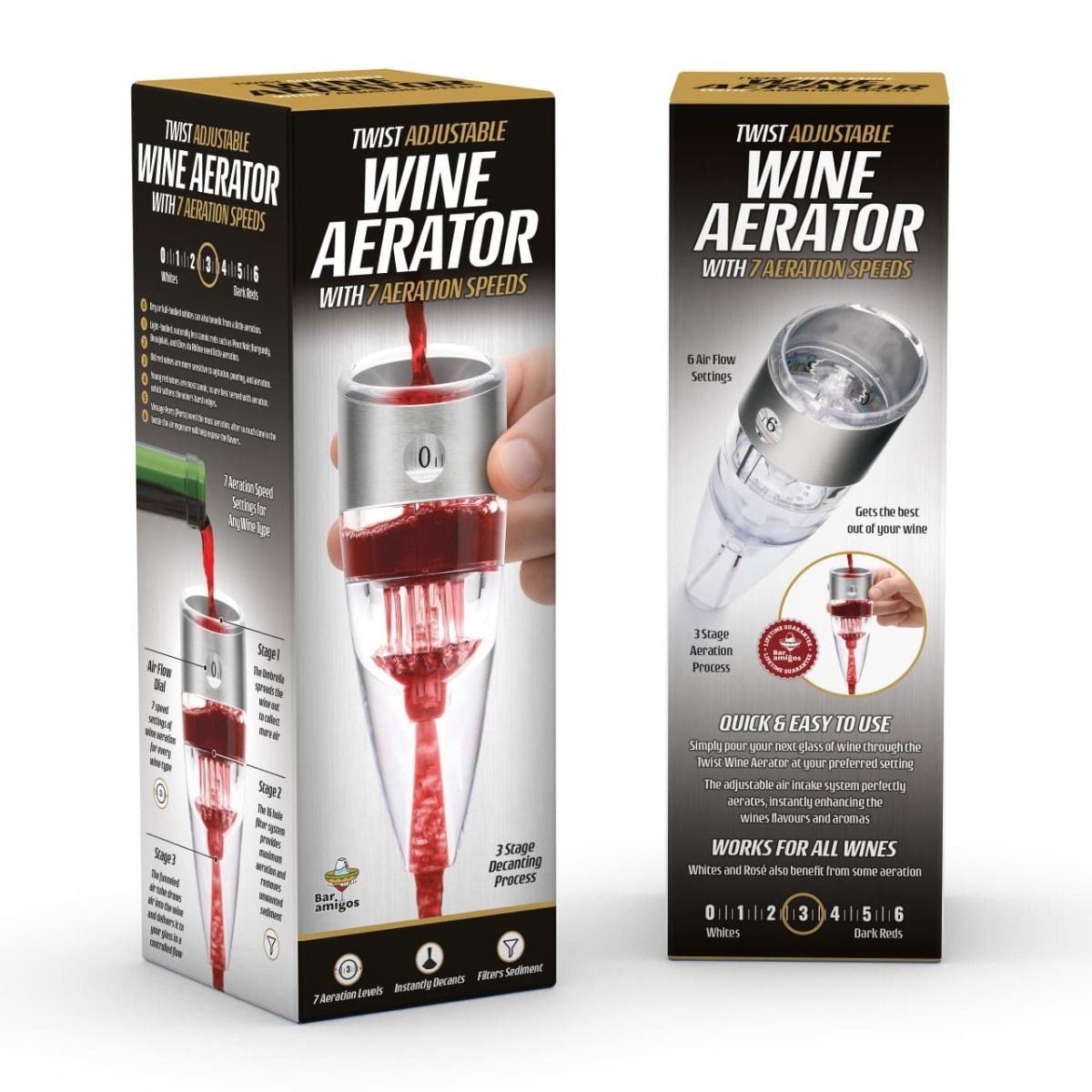 Vinluftare Deluxe  i presentbox