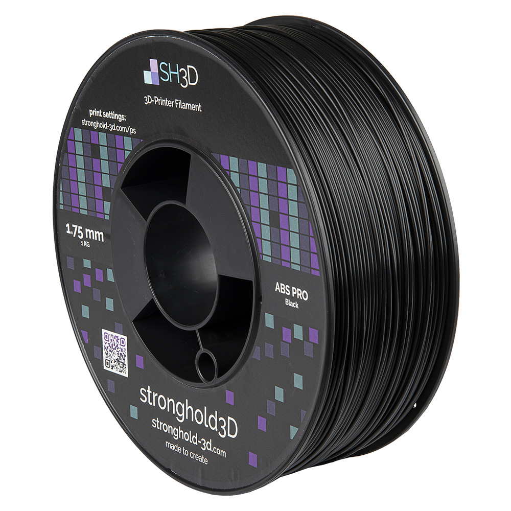 StrongHold ABS PRO filament (1.75mm 1Kg) — Svart 3D Filament
